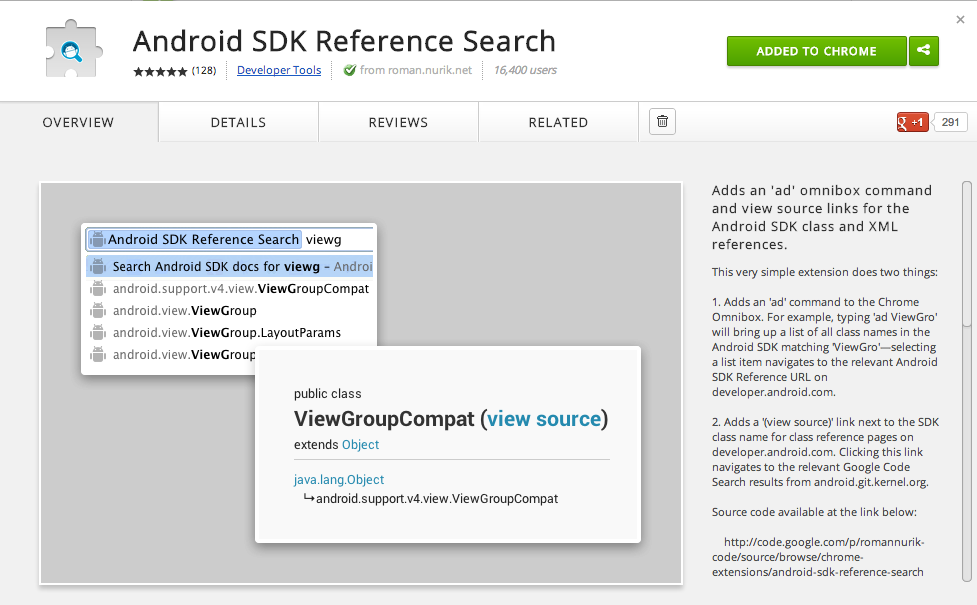 Android SDK Reference Search